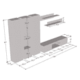 thumbnail image 5 of Fly C5 33TV Wall Mounted Floating Modern Entertainment Center, 5 of 5