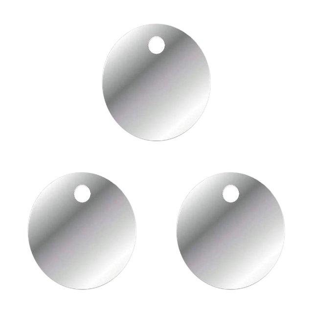Guardoinrt Miroir de Douche Antibuée en Acrylique avec Revêtement Antibuée pour Hommes et Femmes Rond 3 Pcs