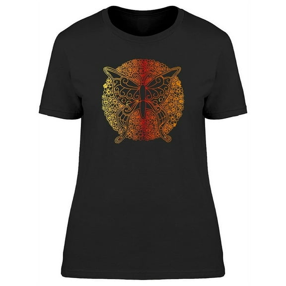 Beautiful Reddish Butterfly T-Shirt Women -Image by Shutterstock, Female XX-Large