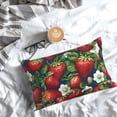 thumbnail image 5 of Yiaed Strawberry2 Print Brushed Microfiber Envelope Pillowcases, Standard,Envelope Closure Pillow Cases(No pillow core)-14"x20", 5 of 6