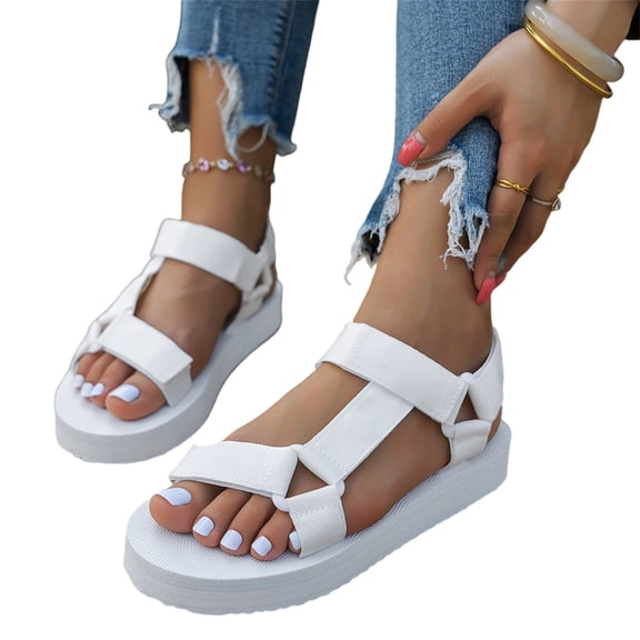 Women's Sandals Summer Comfortable Casual Sport Walking Hiking Sandals Lightweight Soft Breathable Outdoor Shoes, 39