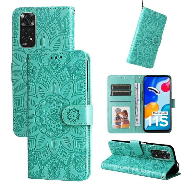 Funda tipo cartera GANGXUN para Xiaomi Redmi Note 11 4G , diseño girasol, cuero PU, soporte, cierre magnético, tarjetero