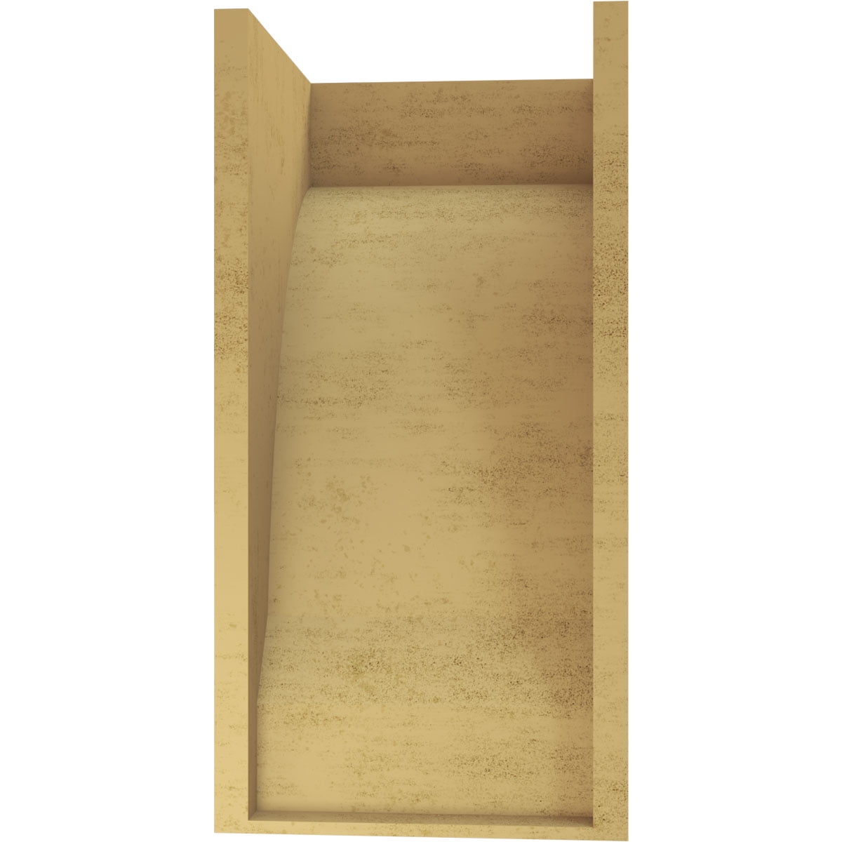 12"W x 12"D x 24"H Wide Moab Rough Cedar Woodgrain TimberThane Corbel, Primed Tan