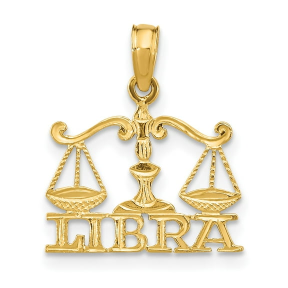 Finest Gold 10K Libra Zodiac Charm