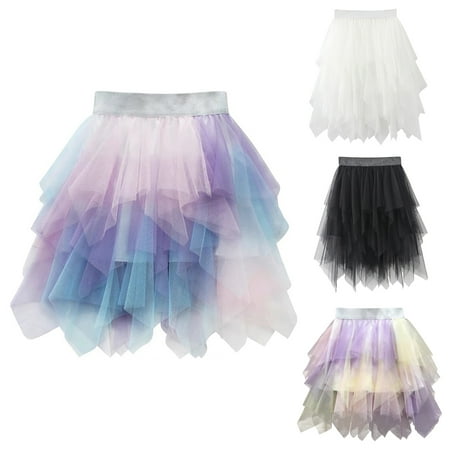

URMAGIC Baby Girl s Rainbow Tutu Skirt Layered Tulle Princess Ballet Dress 1-8 Years