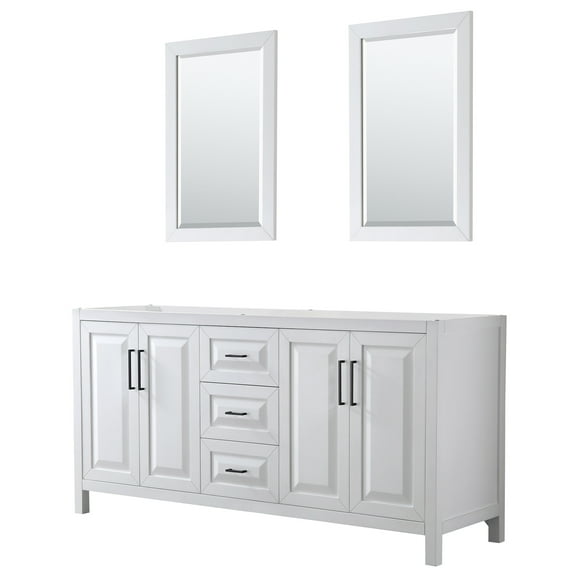 Wyndham Collection Wcv252572dcxsxxm24 Daria 71" Double Free Standing Vanity Cabinet -