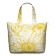 thumbnail image 1 of Vintage Yellow Sunflower Duffel Bloom Print Weekender Tote, , Lightweight, Country Floral Design, 1 of 5