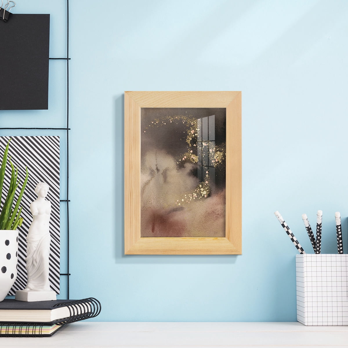 UA UK Mountain Seasons II - Framed Print w/glass - Natural Wood