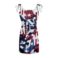 thumbnail image 3 of PEASKJP Womens Summer Dresses Independence Day Dresses July 4th Beach Floral Tshirt Sun Dress Sleeveless Boho Casual Loose Tank Dress Navy XX-L, 3 of 5