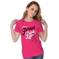 thumbnail image 2 of Proud Pink Breast Cancer Supporter Womens Slim Fit Graphic Tee Brisco Brands S, 2 of 4