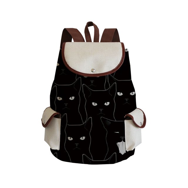 Mochila escolar grande con estampado de gato de dibujos animados para estudiantes, morral escolar para adolescentes, mochilas de escuela primaria para libros, patrón personalizado para niñas y niños, QYM unisex