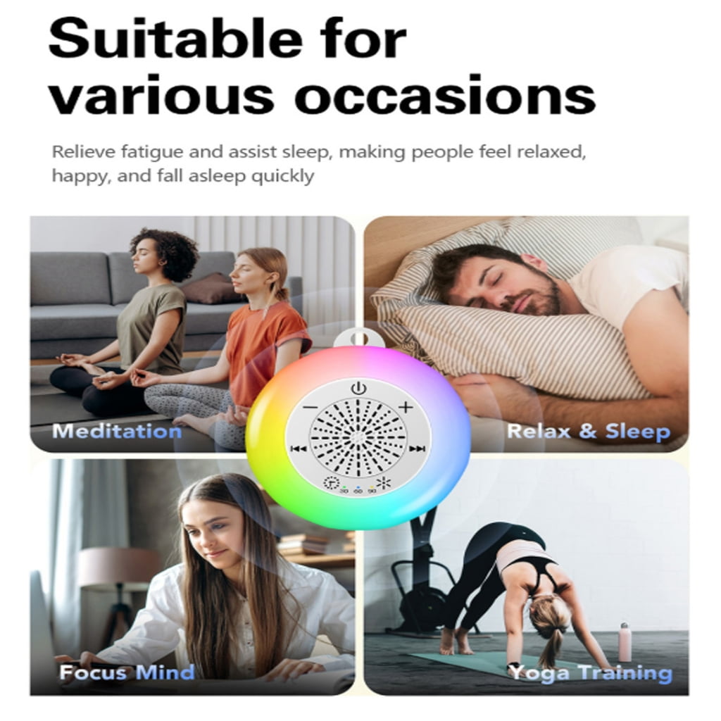 White Noise Sound Machines Sleep Soother with 22 Soothing Sound Rechargeable Portable for Baby Kids Adults Sleepings