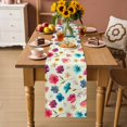 thumbnail image 2 of Colorful Flowers Table Runner 70 Inches, Spring Watercolor Floral Plant Beige Bed Runner Dresser Scarves Tabletop for Indoor Outdoor Parties/Ceremony/Banquet, 13" x 70", 2 of 9