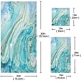 thumbnail image 3 of Dreamtimes 3 PCS Towel Beautiful Teal Blue Gold Marble Texture Cotton Bath Towel Set (1 Bath Towel, 1 Hand Towel, 1 Washcloth) for Bathroom, Super Soft and Quick Dry Towels, 3 of 7