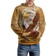 thumbnail image 3 of LAOLIUSN Funny American Flag Eagle Hoodie USA Bald Eagle Graphic Sweatshirt S-4XL, 3 of 7