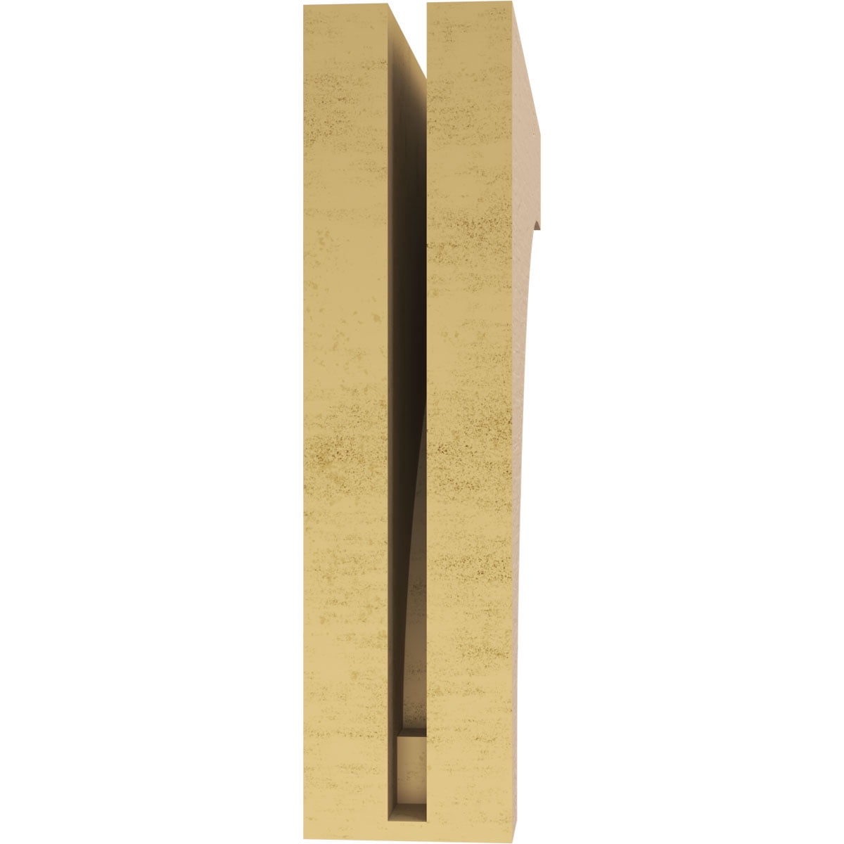 4"W x 16"D x 16"H Thin Rivera Rough Cedar Woodgrain TimberThane Corbel, Primed Tan