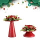 thumbnail image 5 of Juego De 2 Portavelas Rojos Con Corona Navideña Para Eventos Formales, Bodas, Decoraciones, Coronas Navideñas, Adornos Rojos Para Portavelas., 5 of 8