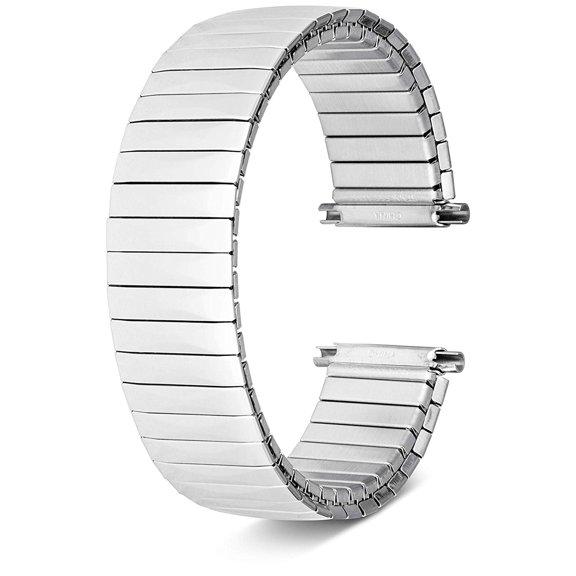 United Watch Bands Expandable Polished Stainless Steel Watch Band for Men & Women Universal Fit 16-22MM Watch Band | Includes 2 Spring Bars & Tool Kit