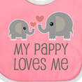 thumbnail image 4 of Inktastic My Pappy Grandpa Loves Me Boys or Girls Baby Bib, 4 of 4