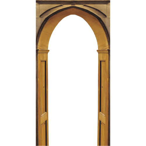 SS11293 Wood Arch Way Prop Cardboard Cutout Standee Standup