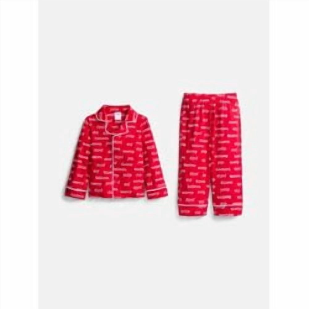 Holiday Time Matching Family Pajama Unisex Kids Notch Top and Pants Pajama Set, 2-Piece, Sizes S-XL