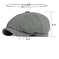 thumbnail image 2 of Gash Hao Mens Newsboy Flat Cap 100% Cotton Gatsby Ivy Golf Cabbie Hat, 2 of 10