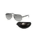 thumbnail image 2 of Ralph Lauren RA4004 103/11 59M Gunmetal/Grey Horn/Grey Gradient Pilot Sunglasses For Women+FREE Complimentary Eyewear Care Kit, 2 of 4