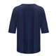 thumbnail image 5 of Blusas Sentuca de manga 3/4 para mujer, tallas grandes 2024, lisas, informales, con cuello redondo, azul marino, talla XXXXL, 5 of 5