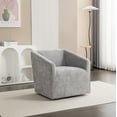 thumbnail image 4 of Nice Modern Upholstered Barrel Armchair, 360° Swivel, 4 of 9