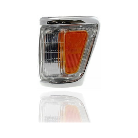 Cornering Light Assembly - Compatible/Replacement for 92-95 Toyota Pickup 4WD - Chrome - Left Hand - Driver - 8162035120