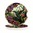 thumbnail image 1 of 2pcs Car Coasters, Absorbent Ceramic Stone Car Coasters, Cute Car Accessories, With Cork Back And Finger Notches, Easy To Move Car Cup Holders-bird, 1 of 4