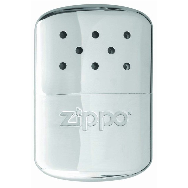 Calentador de manos Zippo, 12 horas, sin llama, color plateado cromado