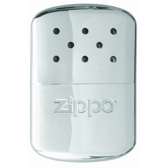 Calentador de manos Zippo, 12 horas, sin llama, color plateado cromado