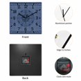 thumbnail image 2 of Nautical Compass Wooden Wall Clock Silent Non Ticking, Navy Blue Striped Coastal Compass Square Wall Clocks Battery Operated, Decor Clock for Home Office, Living Room, Kitchen, 12 Inch, 2 of 9