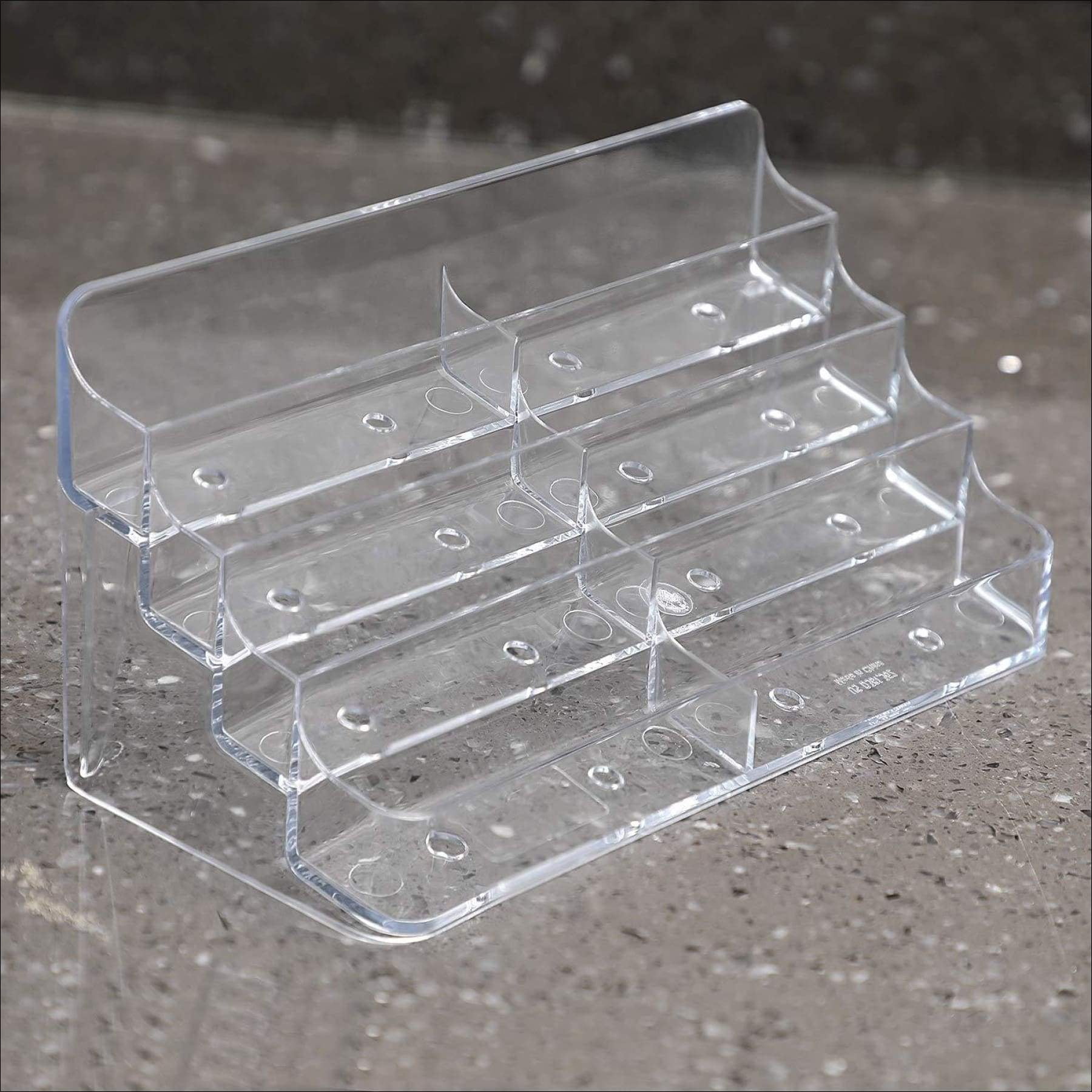 2 x Outdoor Business Card Holders Clear Plastic Waterproof Wall Display Stand