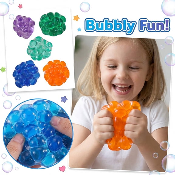 Sensory Squeeze Toys, Stress Balls for Student, Fidgets for Relaxation, Silent Squeeze Toys, Green Clear, Silicone, 2 In, 1 Pc