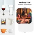 thumbnail image 6 of Rateoe Colorful Cake Ice Cream Drawing Drink Coasters Set of 4 Leather Coasters Spill Protection for Table Desk,Durable and Non Slip Leather Coaster ,4 Inches Drink Mats-Square, 6 of 6