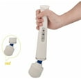 thumbnail image 5 of Happon Rechargeable Cordless Handheld Wand Massager, Personal Deep Massager with 10 Speeds for Shoulder, Leg, Muscles, Improves Blood Circulation & Relieve Full Body Pain (White), 5 of 7