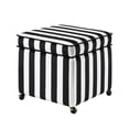 thumbnail image 2 of Gustav White/Black Velvet Ottoman - Hidden Storage, Castered Legs, 2 of 8