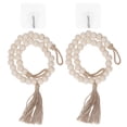 thumbnail image 2 of Corbatas para cortinas alzapaños ANGGREK Cuentas de madera Estilo nórdico Simple Elegante con ganchos, 2 of 8
