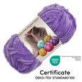 thumbnail image 2 of ComfiTime 3-Pack Velvet Yarn – Bulky #5, OEKO-TEX Certified, Soft Fluffy for Sweaters, Blankets, Scarves, Plush Toys & Home Décor, Crochet/Knitting/Amigurumi, 87.5 Yds/Skein, Machine Washable, lilac, 2 of 18