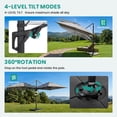 thumbnail image 3 of FOROUTIA 10x13ft DarkGray Cantilever Patio Umbrella, 360° Rotation Offset Umbrella with 4-Level Tilt, Double Top UV50+ Waterproof Outdoor Umbrella for Pool, Backyard, Garden, Deck, 3 of 7