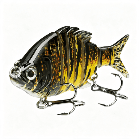 BESTSKY Swimpanfish 0.34Oz Hard Swimbaits Multi Jointed Topwater Trout Bass Fishing Crank Lure for Freshwater and Saltwater Jointed Fishing Lures