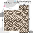 thumbnail image 5 of Brown and Beige Leopard Print Teens Toddler Nap Mat with Pillow, Sleeping Mat Bag for Preschool Daycare 59"x22", 5 of 6