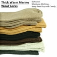thumbnail image 3 of 3-Pack Men's Winter Thermal Heated Merino Wool Warm Thick Outdoor Crew Socks Size 10-13, 3 of 7