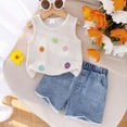 thumbnail image 2 of Soepste Girls' Clothing Sets Girls 2 Piece Outfits Toddler Girls Summer Outfit Top And Shorts Clothing Set, 2 of 6