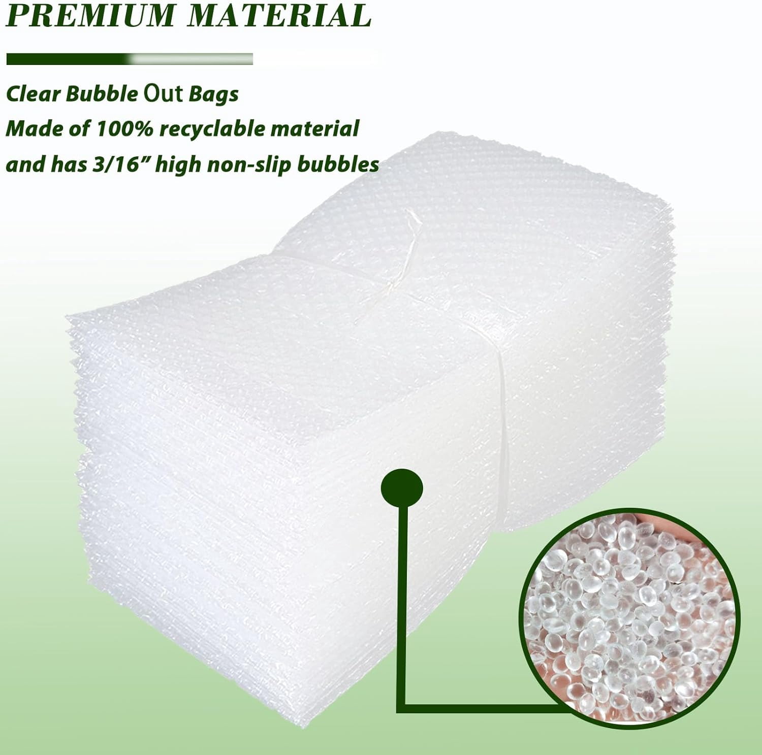 50 Pcs Bubble Pouch Wraps, 6''x10'' Clear Bubble Out Bags for Packing, Double Walled Cushioning Bags for Shipping, Storage and Moving(Not Self-Seal)