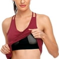 thumbnail image 3 of Women's Tank Top with Shelf Bra Adjustable Spaghetti Strap Athletic Yoga Cami Shirt, 3 of 6