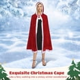 thumbnail image 5 of Capa de Navidad, Capa de Papá Noel, Capa de Navidad para Adultos, Capa con Capucha de Terciopelo para Mujer, Capa de Disfraz de Halloween de Navidad con Adorno de Piel, Disfraz de Navidad, 5 of 5