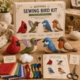 thumbnail image 7 of DIY Fabric Animal Sewing Craft Kit, Beginner Handmade Plush Making Set with Bird Gnome Dog Cat Patterns, Creative Art Gift Kit for DIY Handcraft Lovers, 7 of 7